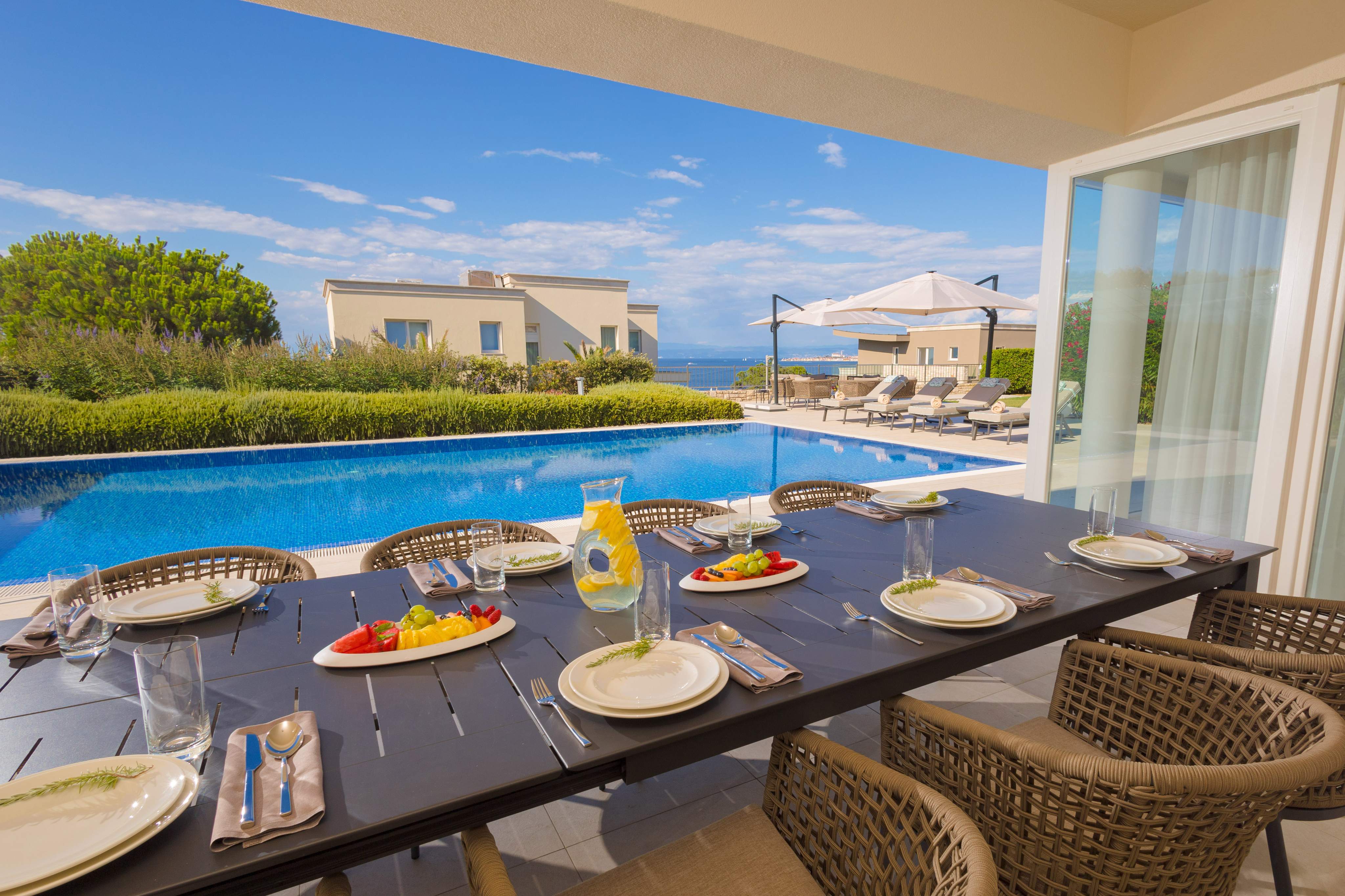 Private outdoor area of the villa